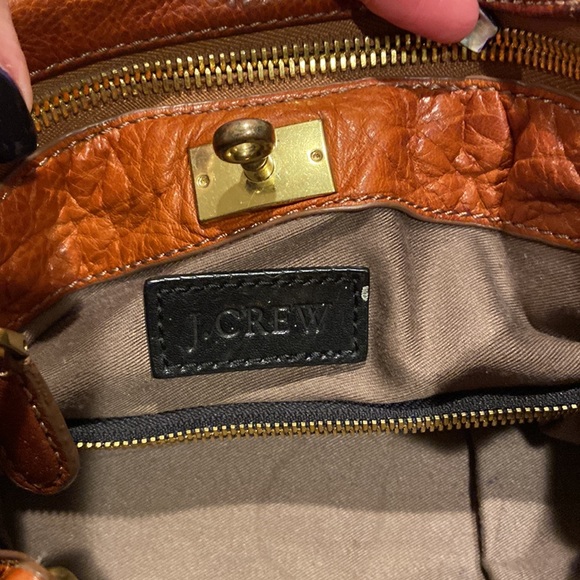 2 j.crew leather purses. 1 black 1 rust pebbled leather - Picture 7 of 8